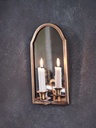 Applique murale pour bougie avec miroir