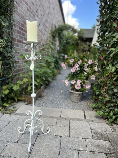Chandelier blanc antique - 80cm