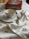 Serviette de table Alma Blanc/Vert