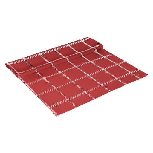 [423404] Chemin de table Alma Rouge/Blanc